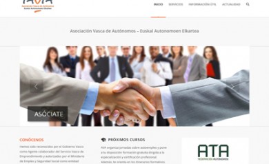 Página web de la Asociación Vasca de Autónomos