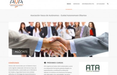 Página web de la Asociación Vasca de Autónomos
